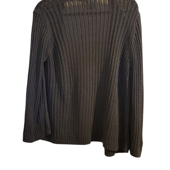 Women's Gray Open-Front Sweater - Picture 3 of 5